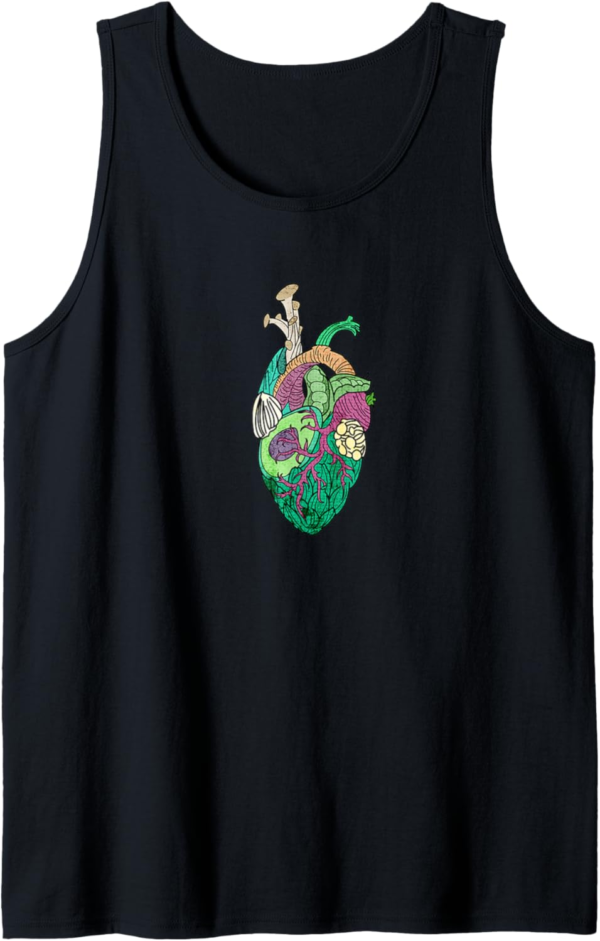 Vegan Design Women, Heart Veggie Lover Vegan Tank Top - Image 2